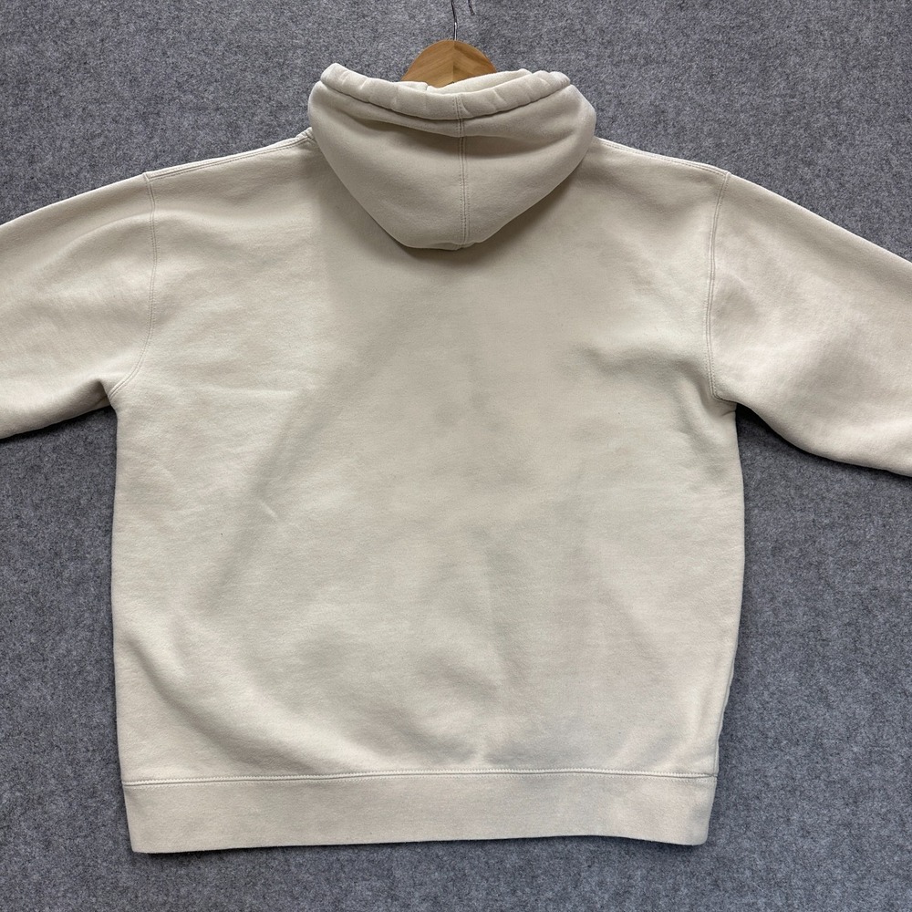 OBEY Hoodie Sweatshirt Mens  Cream w/ Green Collegiate Style Letters No Size Tag - Picture 6 of 7